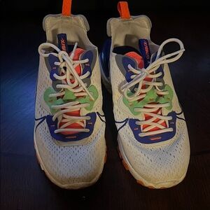 Nike Kids White and Orange Sneakers